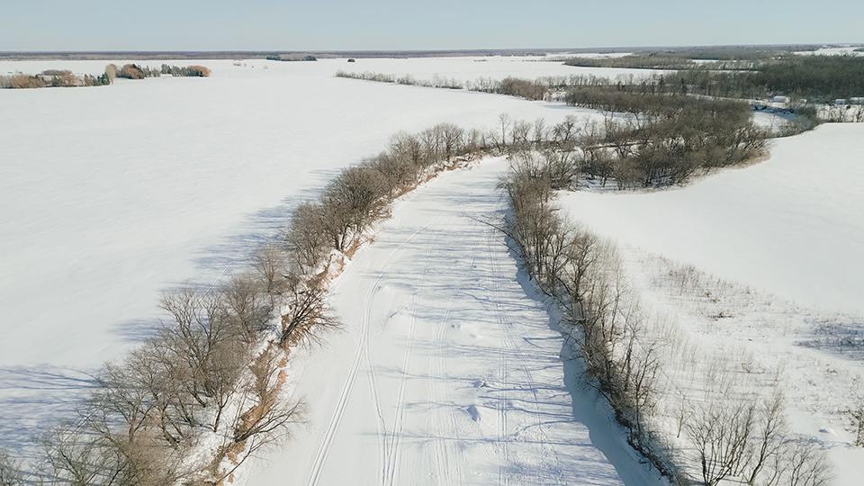 Whitemouth River Winter Aerial