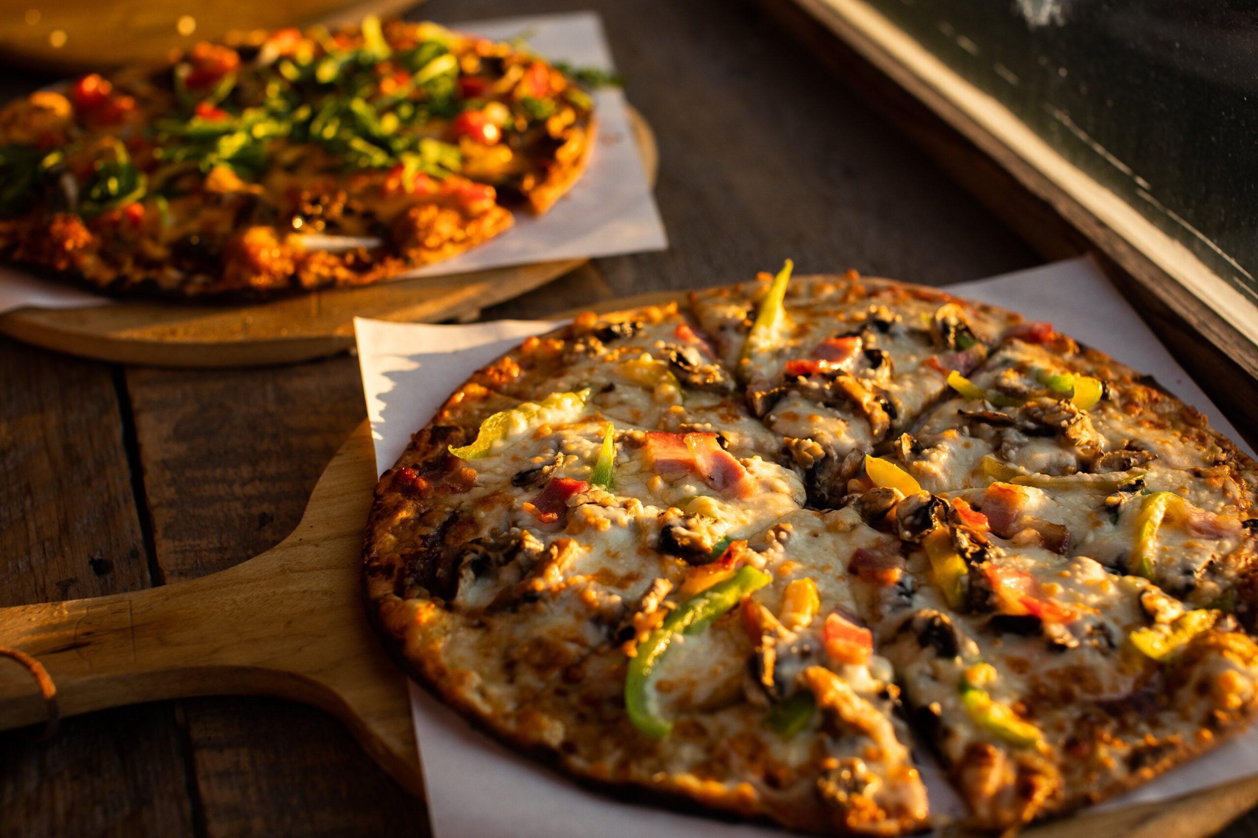 Wood fired pizza.